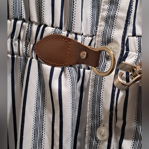 NWT Indigo Rose Striped Sleeveless Shirt Dress with Belt - Size M - Picture 10 of 16